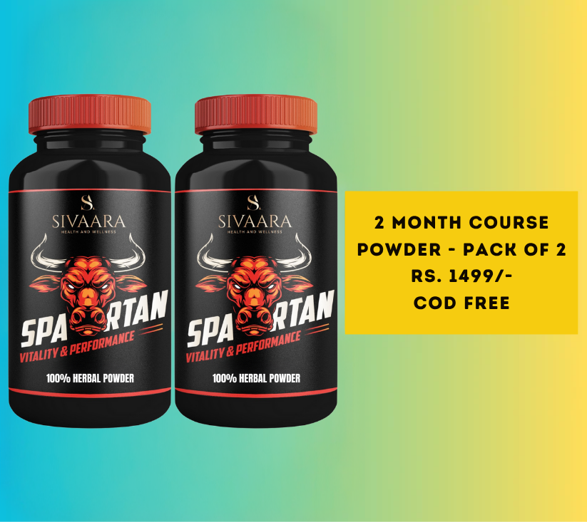 Sivaara Spartan Powder - ಅಕಾಲಿಕ ಸ್ಖಲನ, ನಿಮಿರುವಿಕೆಯ ಅಪಸಾಮಾನ್ಯ ಕ್ರಿಯೆ ಮತ್ತು ಸಮಯದ ಸಮಸ್ಯೆಯಲ್ಲಿ 100% ಫಲಿತಾಂಶಗಳು